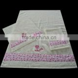 promotioanl cotton towel sets with print fabric