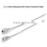 5.5*2.1mm Female & Male Transparent Waterproof DC Power Connector Wire Cable Cord For LED Strip thumbnail-1