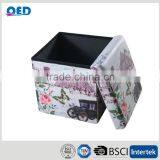 Removable Cover Roomy Foldable Storage Ottoman thumbnail-4