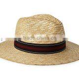 Wide-Brim Straw Fedora thumbnail-1