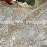 132" R CHAMPAGNE EMB TABLE CLOTH ON MESH thumbnail-3