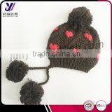 Fashionable Wool Felt Knitted Beanie Caps and Hats With Pom Pom Wholesale China(Accept the Design Draft) thumbnail-1