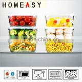 Rectangular Microwave Clear Glass Bowls Containers Set