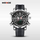 WEIDE Sports Casual LCD Analog Digital Quartz Watch PU watch band Original Japan MIYOT Movt man watch