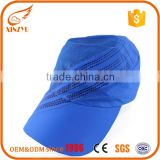 Promotional breathable mesh caps closure blue sport cap