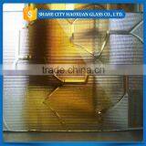 Bronze Acid Etched Clear Pattern Glass