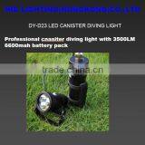 Latest Design Canister Diving Light,DY-D24,caving Diving Professional Light,3pcs XML2 LED,3500LUMEN,9000mah Batterypack,runt Pow thumbnail-1