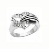New Design Fashion 316L Stainless Steel Heart Shaped Ring LR9448 thumbnail-1