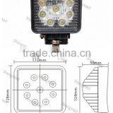 4" 27W 9--32V Square LED Work Light Epistar Led Work Lamp Flood/Spot Beam IP67 Marine Led Work Lights