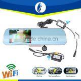 2016 Newest 5 Inch GPS Navigation Wireless Wifi no Interference Car Dvr Rear View Mirror Dual Camera