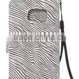 OEM Zebra Pattern Leather Smart Phone Case for Samsung S7 thumbnail-3