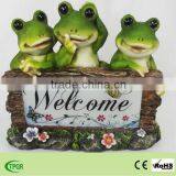 Polyresin Frog Solar Light Courtyard Lamp for Garden Ornaments thumbnail-2