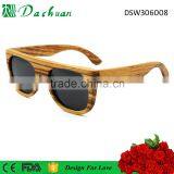 Natrual Zebrabo Wood Frame Polarized Unisex Custom Wood Sunglasses thumbnail-1