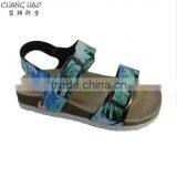 2016 New Style Women Cork Slipper Simple Sandals Style Has Colorful Peinted With Hasps Fashion Cork Slipper