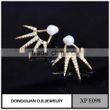 Dubai Gold Jewelry Earring 18k Gold White Gold Plated Stud Diamond Earring/ Pearl Earing thumbnail-1