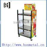 Free Standing Supermarket Metal Wine Tower Rack Stand HSX-3220 thumbnail-2
