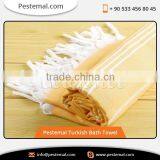 Elegant Yellow Colour Customly Designed Pestemal Turkish Beach Towel thumbnail-1