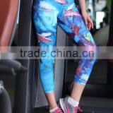 Women Elegant Design Full Print Sublimated Tight Workout Pants Yoga Leggings thumbnail-3