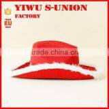 Red Non Woven Felt Cowboy Christmas Party Hats thumbnail-2