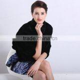 Lady Mink Fur Coat Knitted Mink Fur Coat thumbnail-1