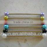 Flesh Body Jewelry Unique Pearl Ball Industrial Barbell Piercing thumbnail-1