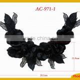 Fancy Silk Chiffon Flower Trim AC-971 thumbnail-4