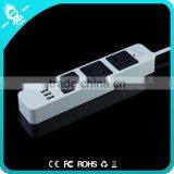 4 Usb 3-pin Plug Retractable Extension Pvc Multiple Power Socket With Switch thumbnail-2