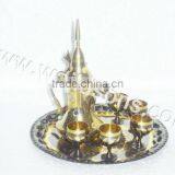 BRASS COFFEE POT SET