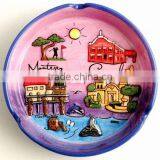 Monterey Carmel Hand Painted Puff Pink Ashtray thumbnail-2
