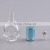 10ml Special Design Round Shaped Clear Roll on Bottle Glass Perfume Bottle With Roller Ball and Aluminum Cap thumbnail-2
