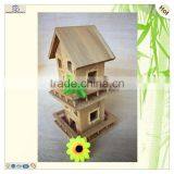 Miniature Decoration Doll Shape Fence Wooden Bird House thumbnail-3