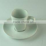 100ml Stocked Cheap White Ceramic Coffee Cup With Saucer thumbnail-2
