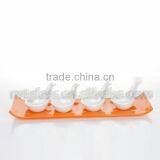 High Quality Made in China Set of 4 Ceramic White Dessert Ice Cream Spoon thumbnail-1