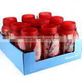 Super Market Selling Packed Glass Milk Bottle Set With Straw and Lid thumbnail-3