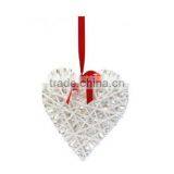 Handmade Large White Woven Wicker Heart for Home Decoration thumbnail-5