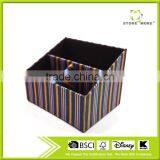 Waterproof Faux Leather Desk Organizer Remote Control Box With 3 Compartments thumbnail-1