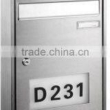 FQ-182 Solar Led Light Mailbox,Stainless Steel Letterbox with doorplate light