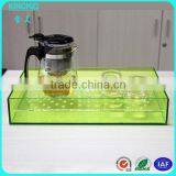 Chinese Manufacture Custom Made Purple Cube Plastic Acrylic Tea Serving Tray thumbnail-4