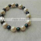 White and Black Freshwater Pearl Bracelet Wholesale thumbnail-2