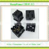 AC Power Socket American Standard Square Three-hole Card-type Sealed Chassis Socket RF-6002 thumbnail-1