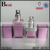 Unique Design Empty Fancy Square Purple Color Cosmetic Acrylic Cream Lotion Bottle 15ml 30ml 50ml Serum Pump Bottle thumbnail-2