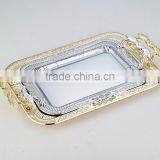 Gold Stainless Steel Decorative Tray for Wedding thumbnail-3