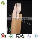 Hot Selling Eco-friendly Birch Wood Forks Knife Spoon thumbnail-5