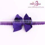 Colorful Baby Girls Newborn Elastic Satin Ribbon Headbands thumbnail-6