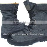 grey wool felt military boots