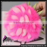 CX-R-47 Cheap Fancy Rabbit Fur Ball Key Chain Key Ring Hand Bag Decorative thumbnail-3
