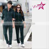 wholesale custom unisex blank design velour tracksuit for couples