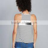 Simple Design Striped Singlet Loose Tank Tops Wholesale Women thumbnail-3