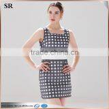 Elegant Simple Top Dress Gridiron Pattern Ladies Smart Casual Dress SR-D9780 thumbnail-2