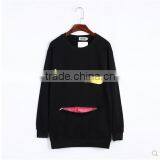 Customized Xxxxl Women Clothing Black Zipper Print Pocket Sweatshirt no Hood thumbnail-1
